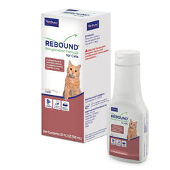 Virbac ReBOUND cat nutrition support visuals highlight easy eating during recuperation