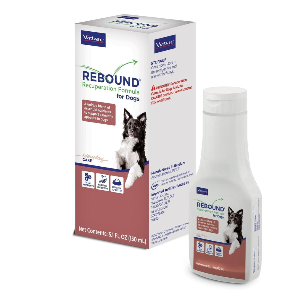 Virbac REBOUND nutrition setup highlighting balanced nutrients for digestion