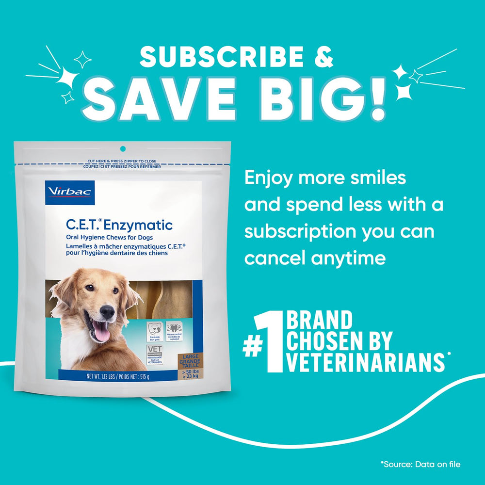 Vet-approved branding signals trusted dental support from Virbac products.