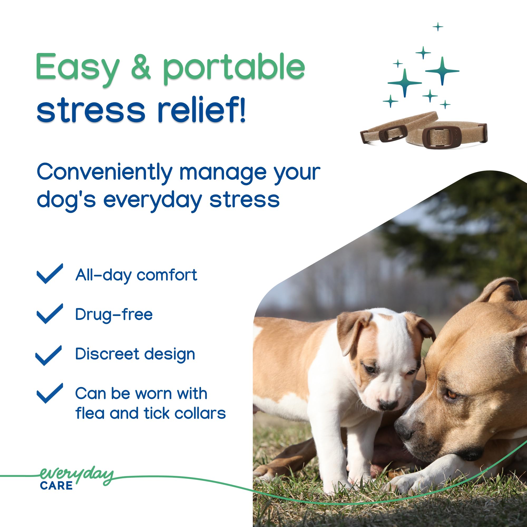 Virbac ZENIDOG collar shown with flea and tick compatibility for simplified care.