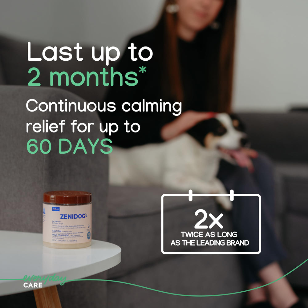 Virbac ZENIDOG gel diffuser demonstrates quick-acting calming effect