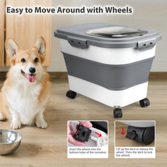 Viretec clear flip-top lid shows food level and keeps contents fresh