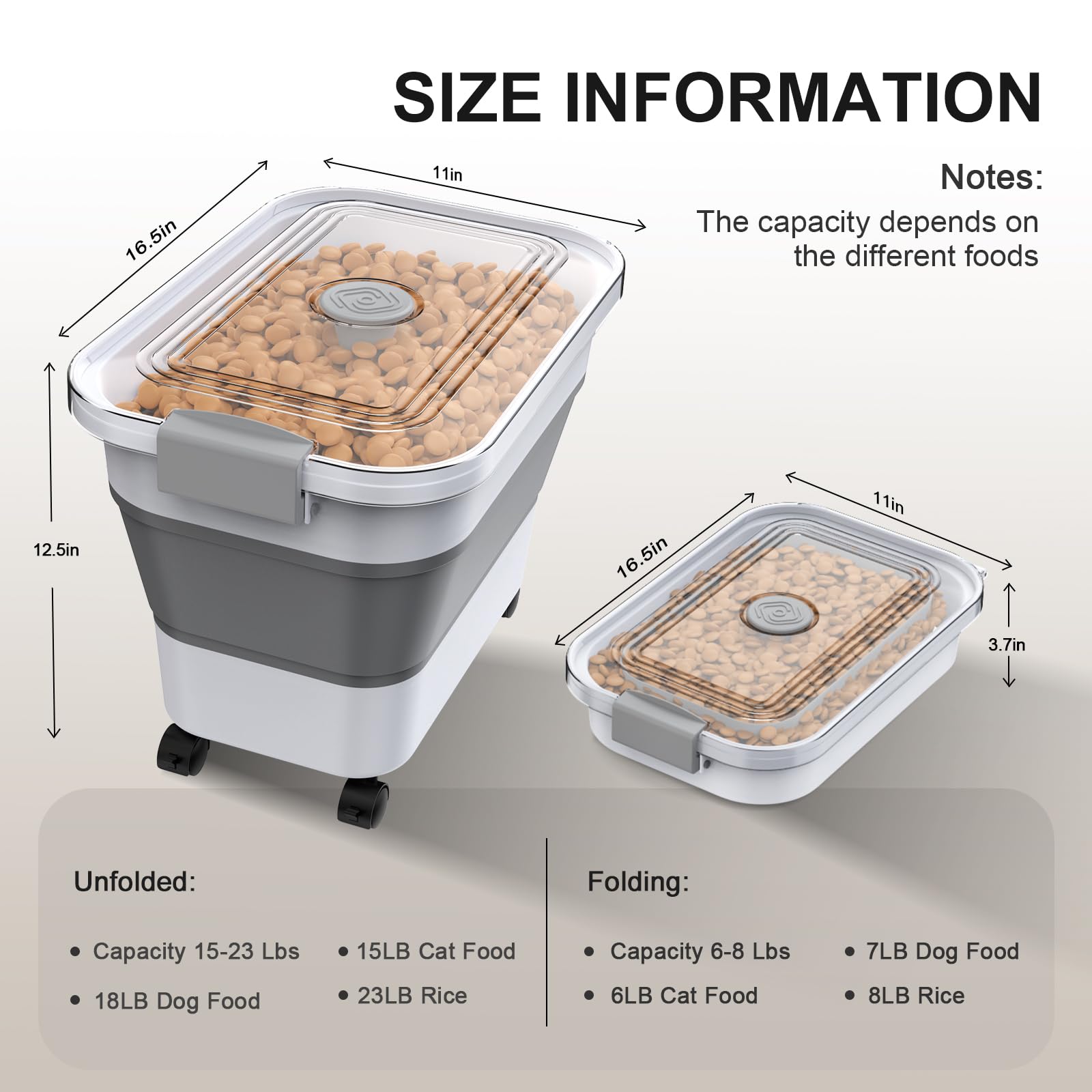 Viretec collapsible design saves kitchen space when not in use.