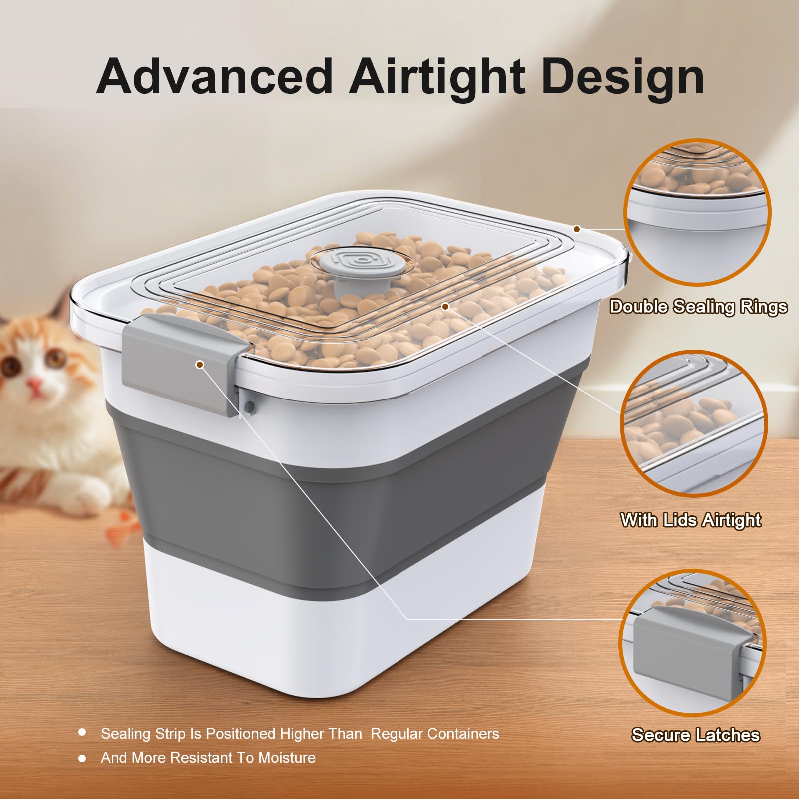 Viretec container supports one-hand operation for easy access.