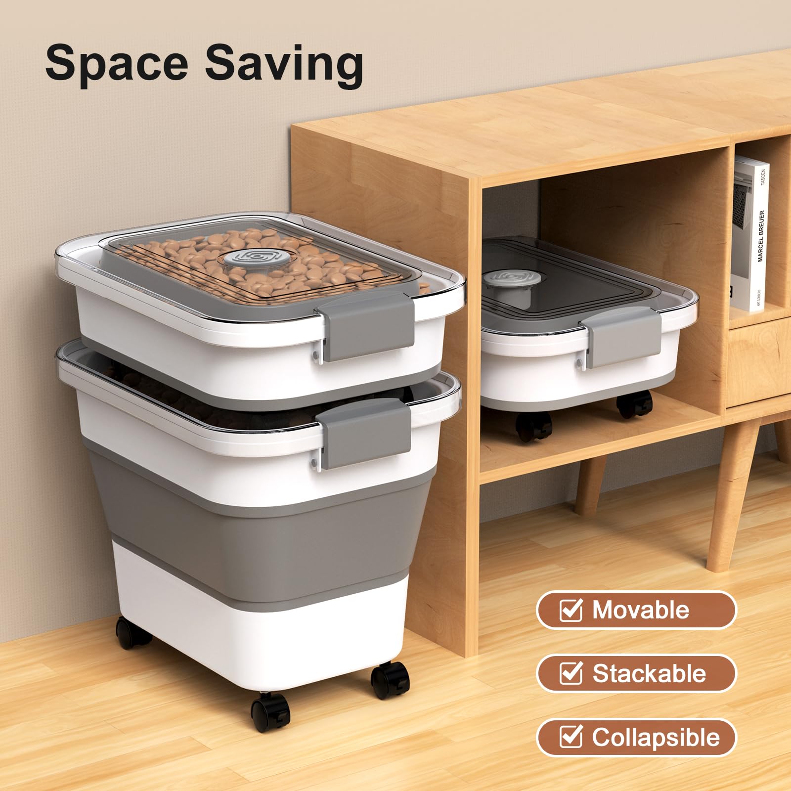 Viretec container features wheels for effortless mobility.