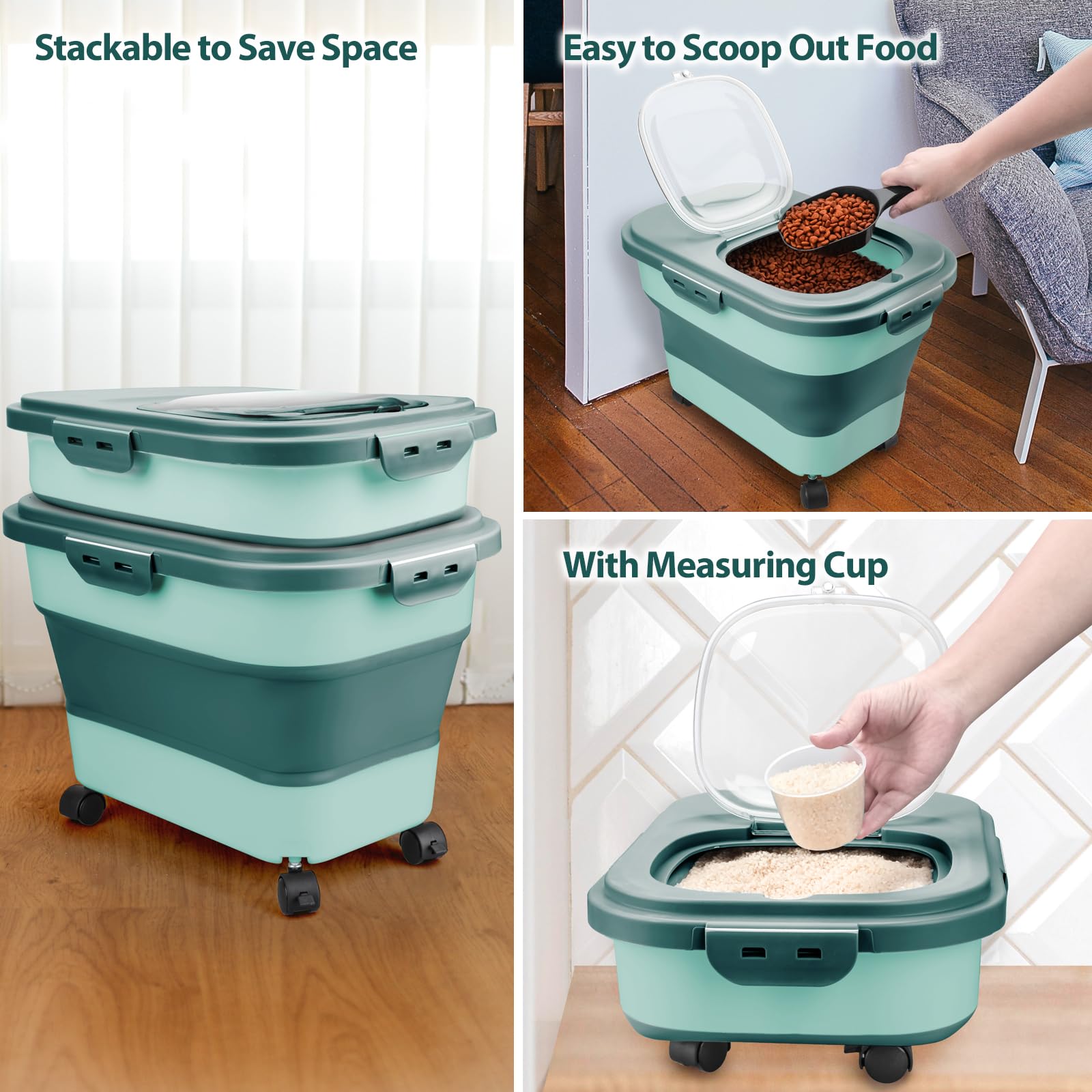Viretec durable storage protects pet food and pantry staples from pests