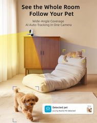 Night vision view of Virtavo pet camera indoor for clear after-dark monitoring.