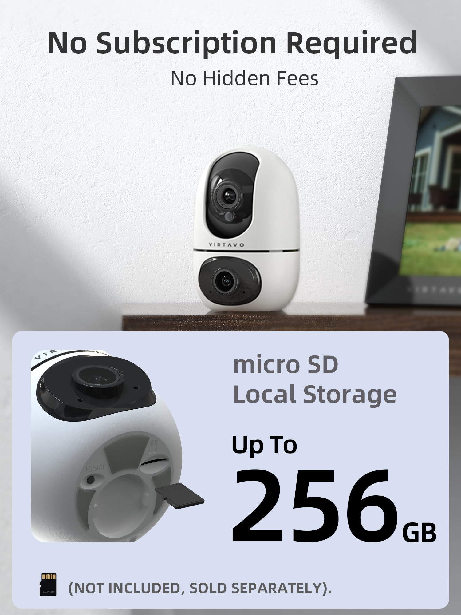 Two live views on one screen captured by Virtavo pet camera indoor.