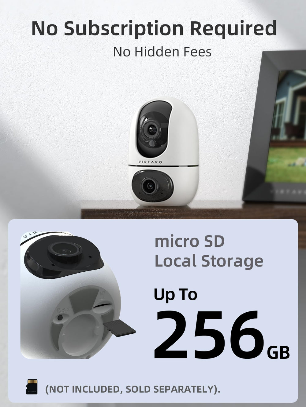 Two live views on one screen captured by Virtavo pet camera indoor.