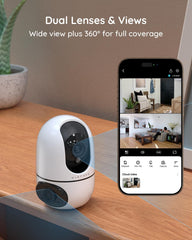 VIRTAVO XD1 360° PTZ pan-tilt enables full-room tracking without blind spots.