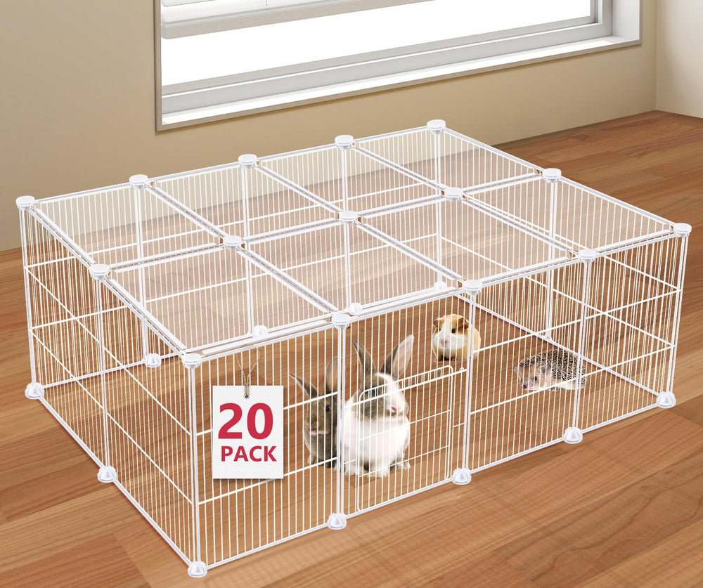 VISCOO 20-panel playpen top-view modular layout for flexible pet space