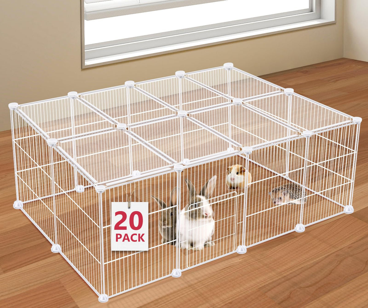 VISCOO 20-panel playpen top-view modular layout for flexible pet space