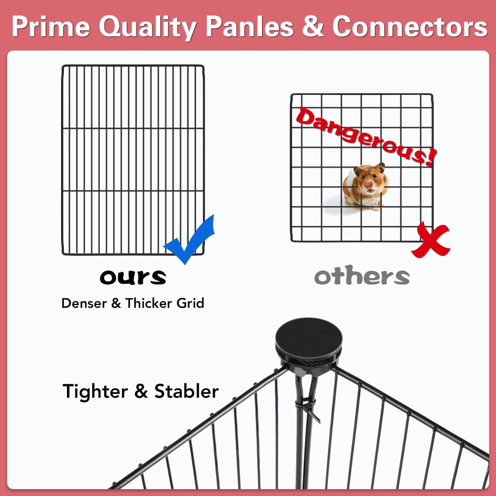 VISCOO cage door provides easy access while keeping pets contained.