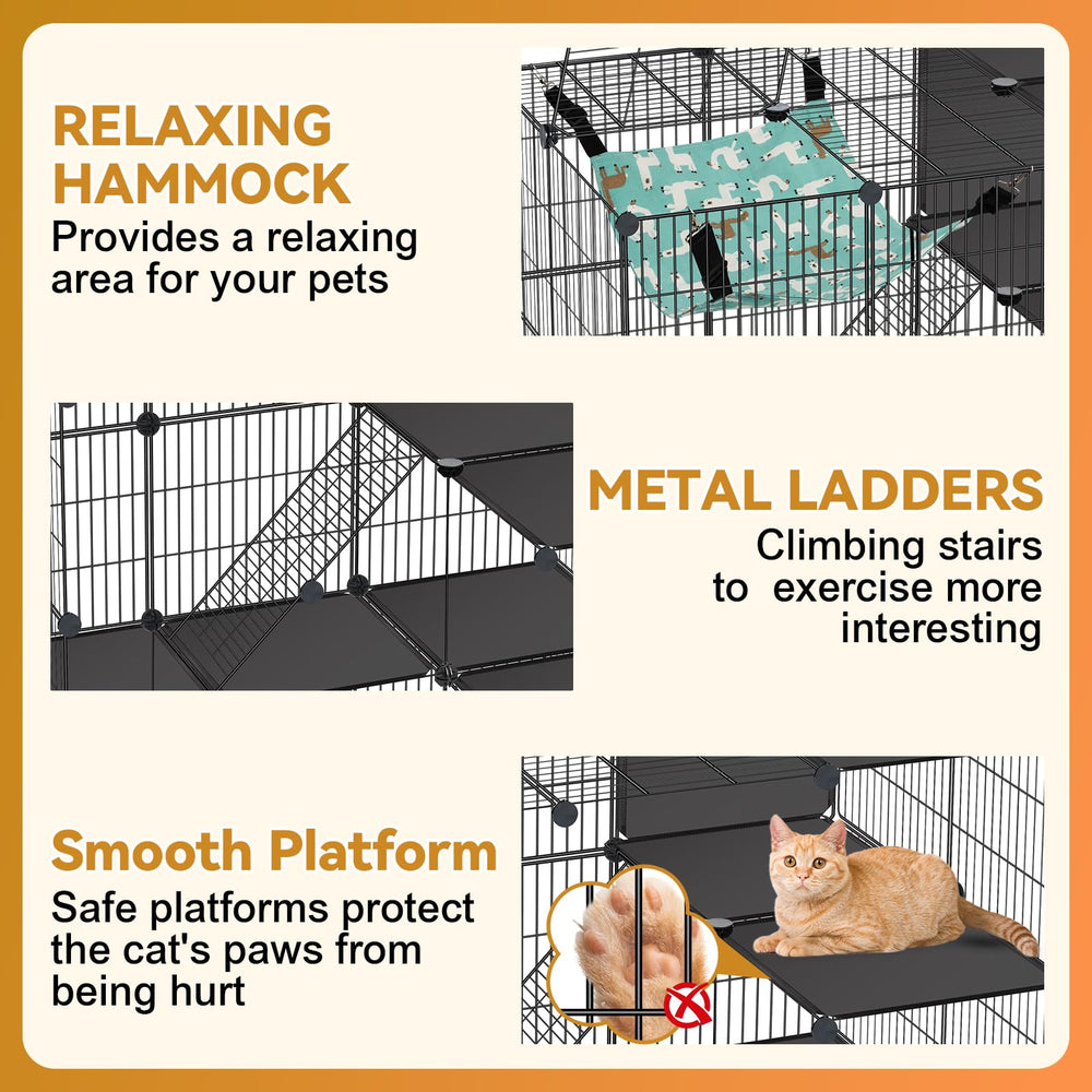 Viscoo cat cage safe platform and ramps for climbing