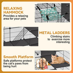 Viscoo cat cage safe platform and ramps for climbing