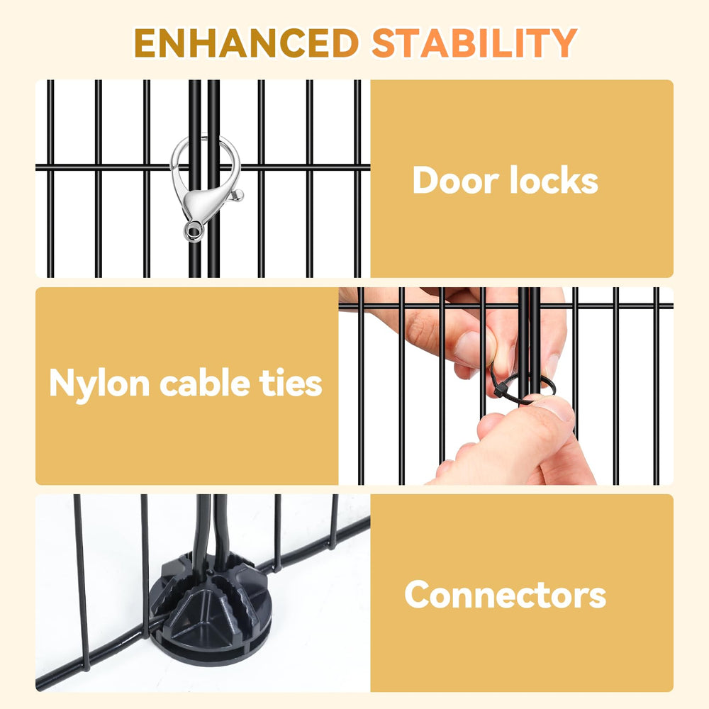 VISCOO cat cage wall-anchoring kit ensures a secure, stable setup.