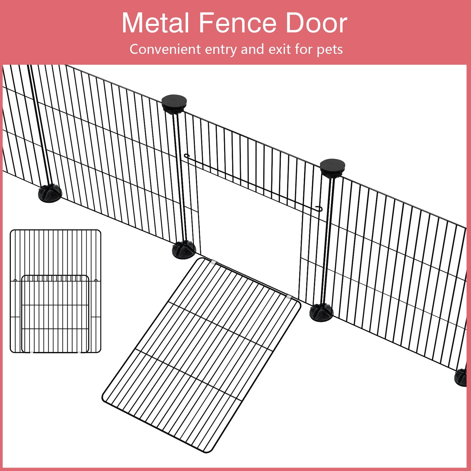 VISCOO coated-steel fence emphasizes durability for long-lasting pet containment.