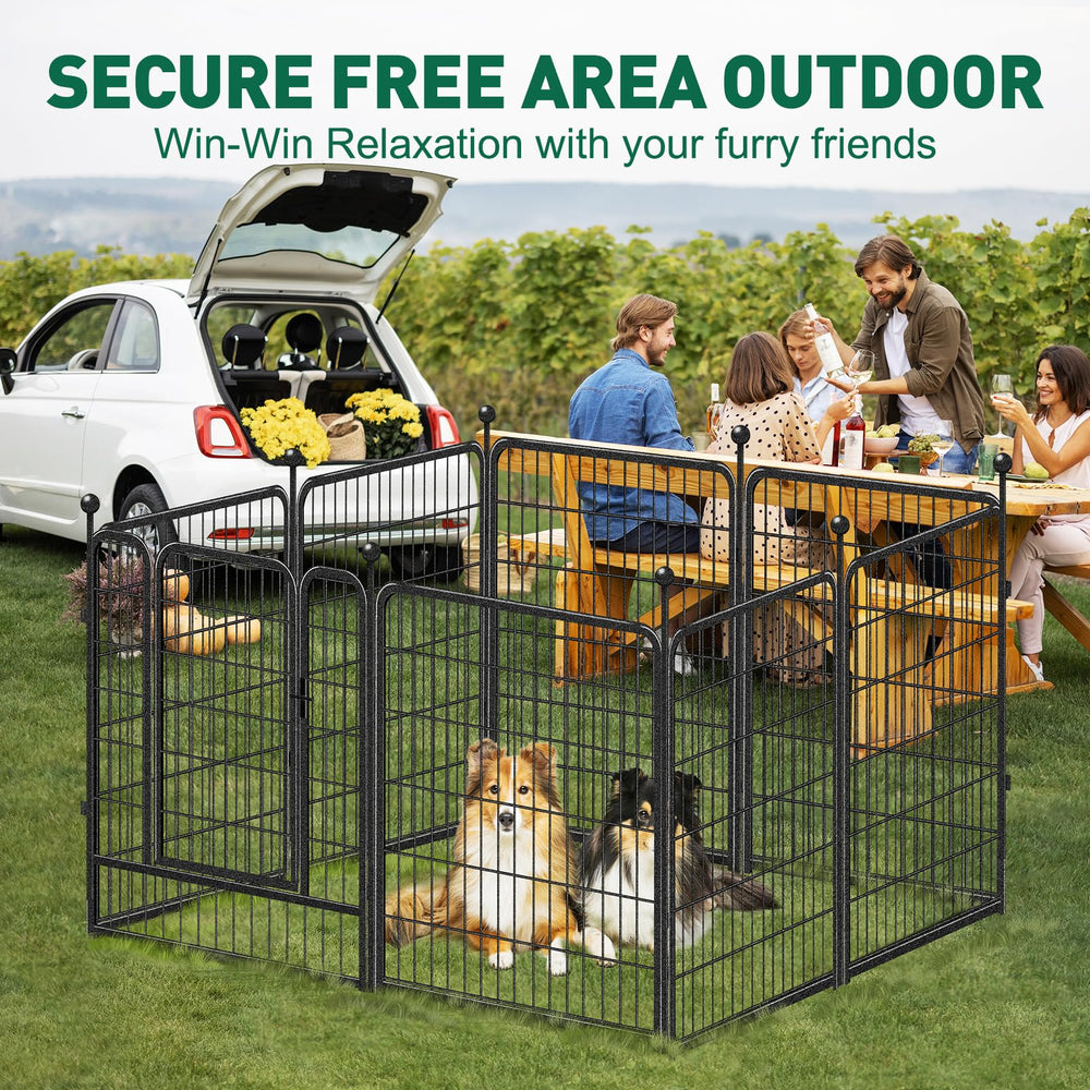 VISCOO dog playpen door panel access for easy pet entry and quick containment