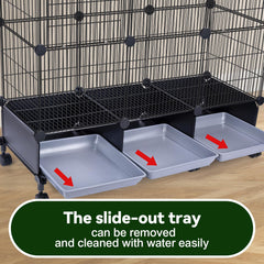 VISCOO Encrypted Bird Cage with slide-out tray for simple cleaning