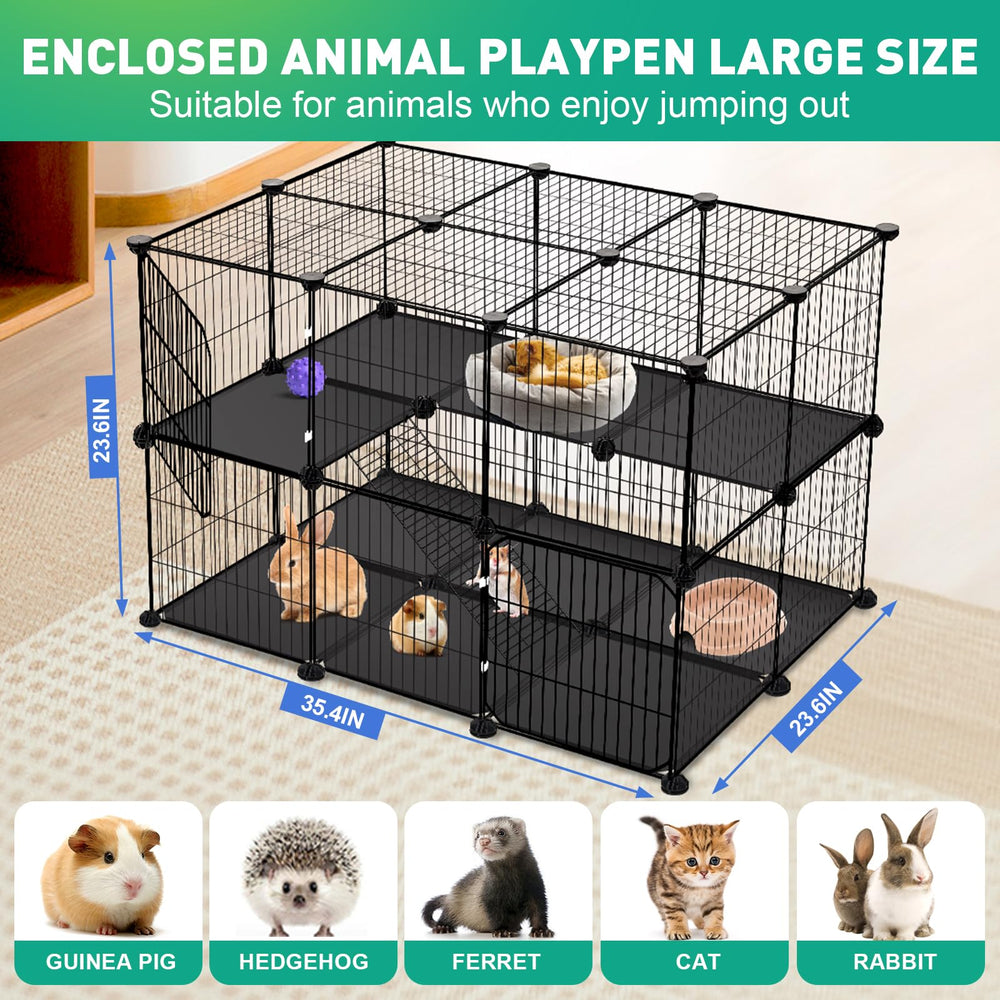 VISCOO versatile habitat for guinea pigs, rabbits, and hedgehogs.