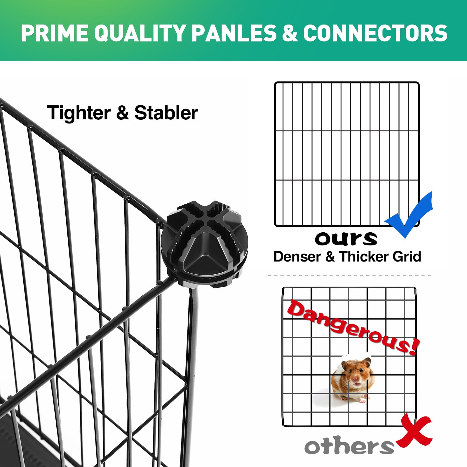 VISCOO indoor-outdoor cage keeps small animals visible from every angle.