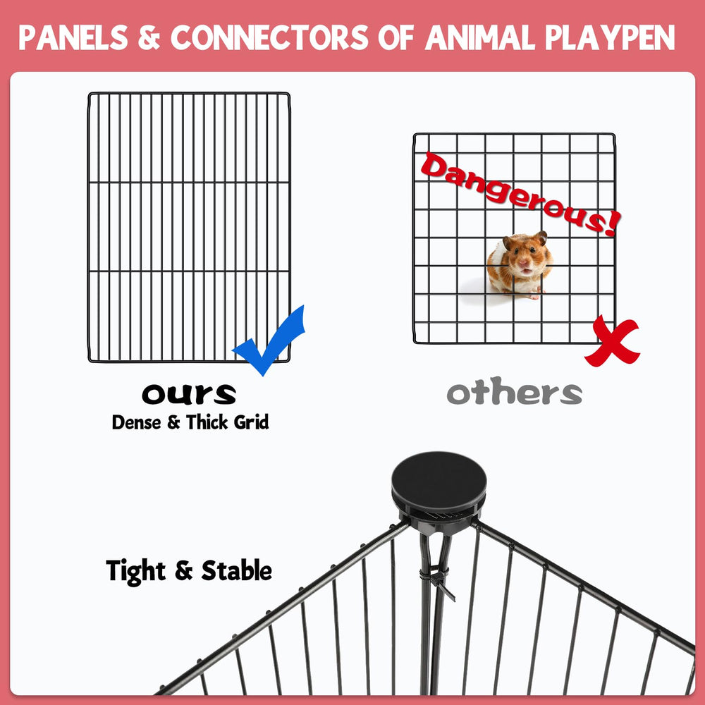 VISCOO indoor outdoor portable metal fence suitable for various small pets