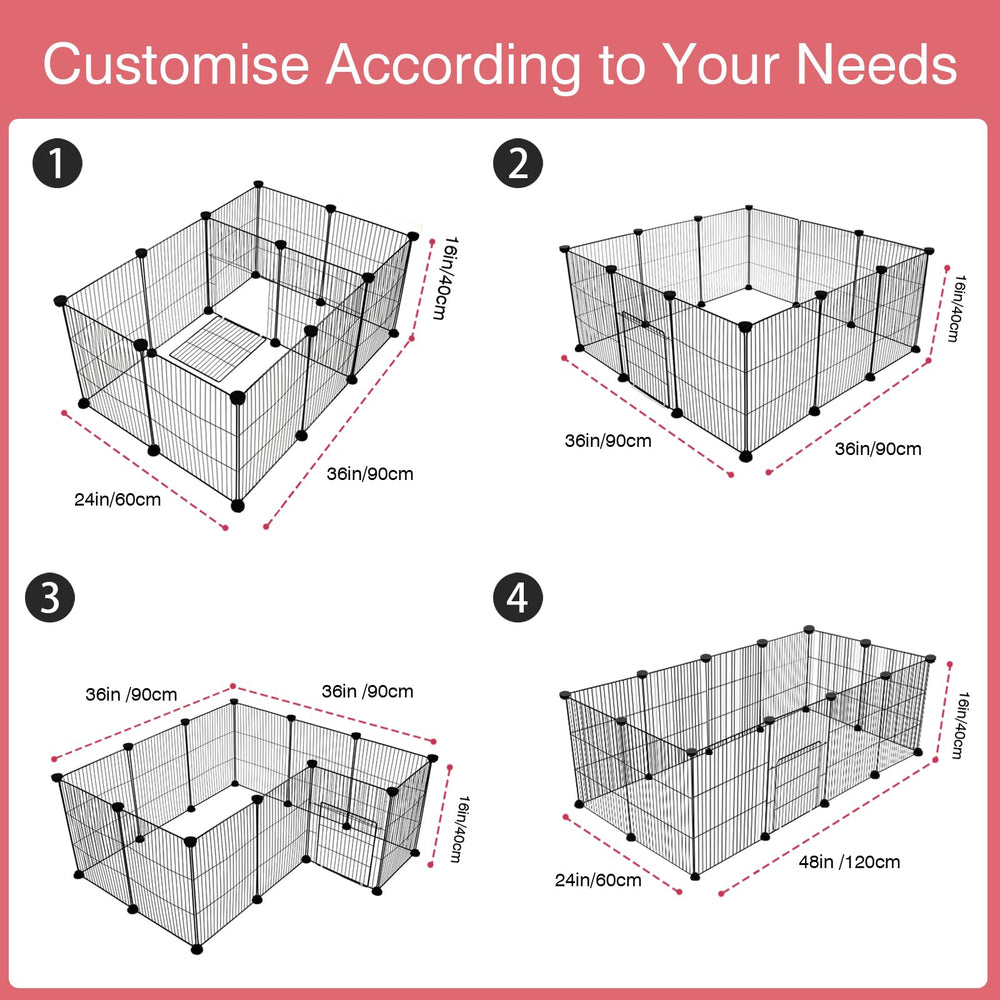 VISCOO 48x24x16 inch layout fits compact spaces and expands as needed.