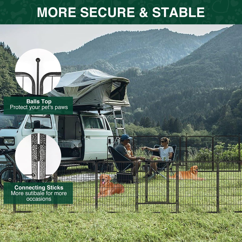VISCOO portable dog fence ideal for camping and travel.