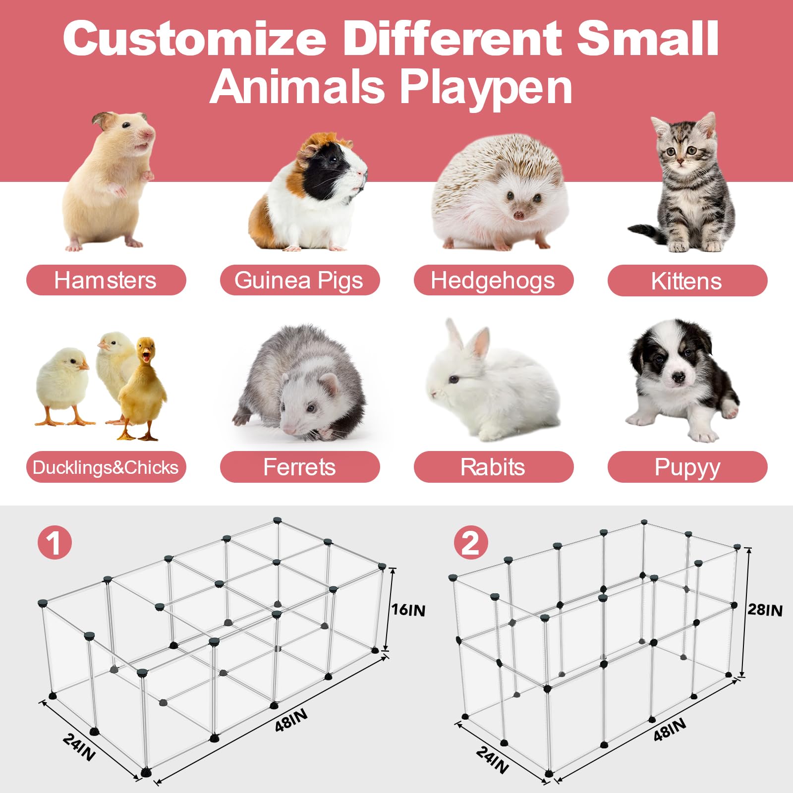 VISCOO nylon ties and connectors provide sturdy playpen stability.