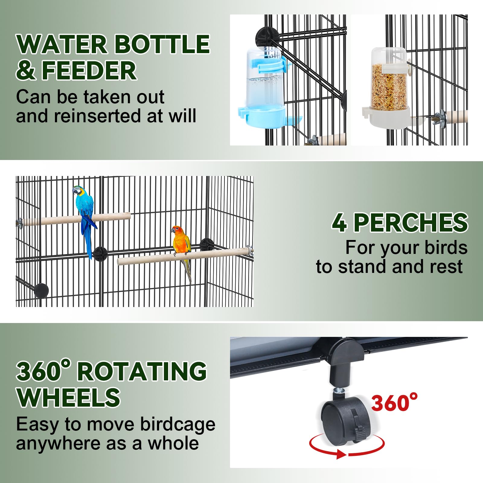 VISCOO water bottle and feeder mounted outside minimizes disturbance for birds