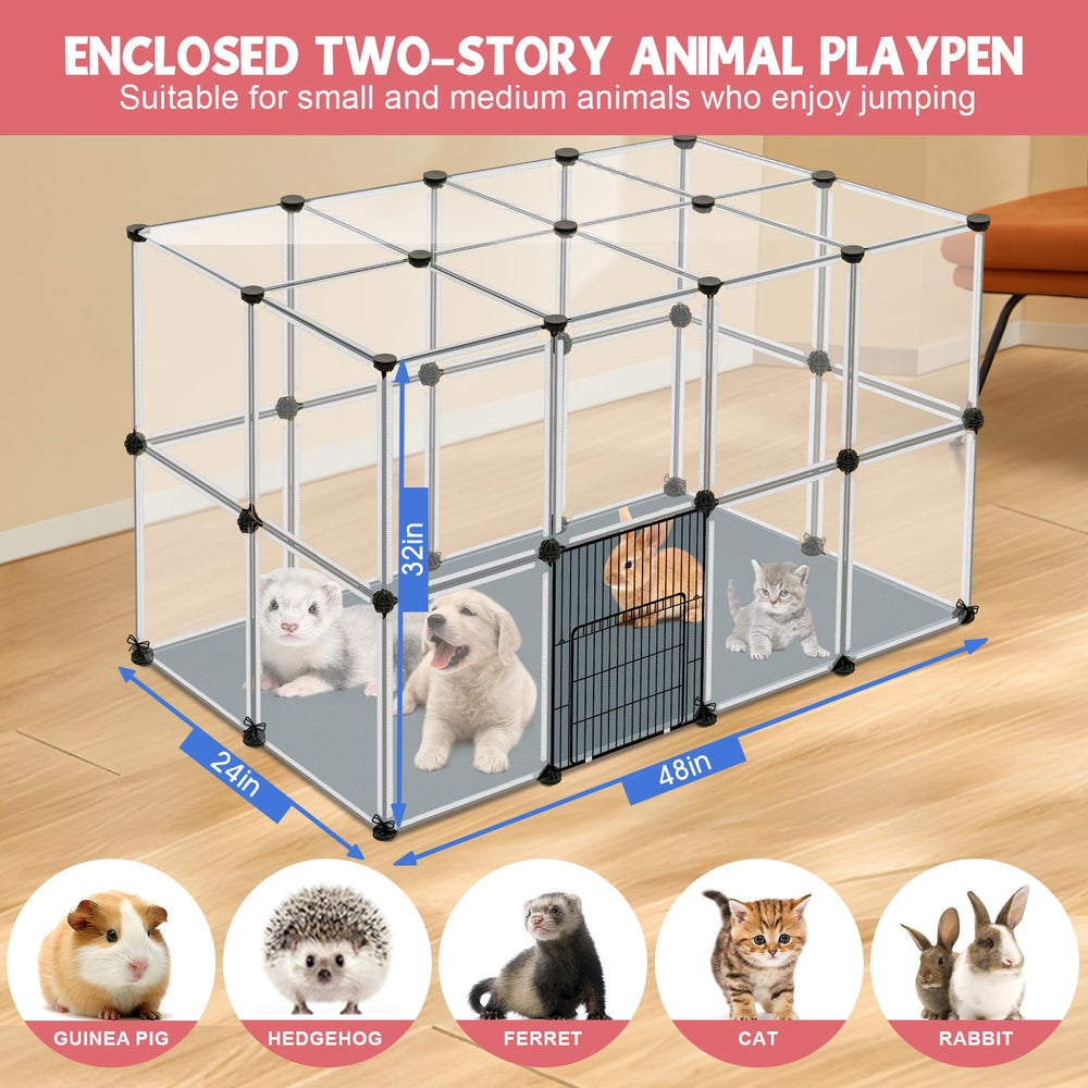 VISCOO waterproof floor mat inside playpen protects floors and stays clean