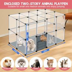 VISCOO waterproof floor mat inside playpen protects floors and stays clean