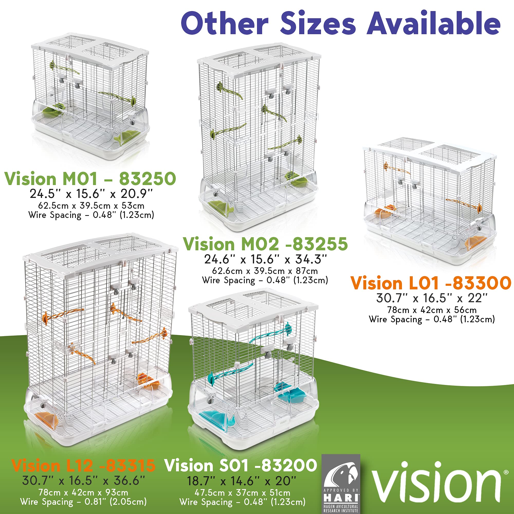 Vision M02 easy-to-assemble design for fast setup.