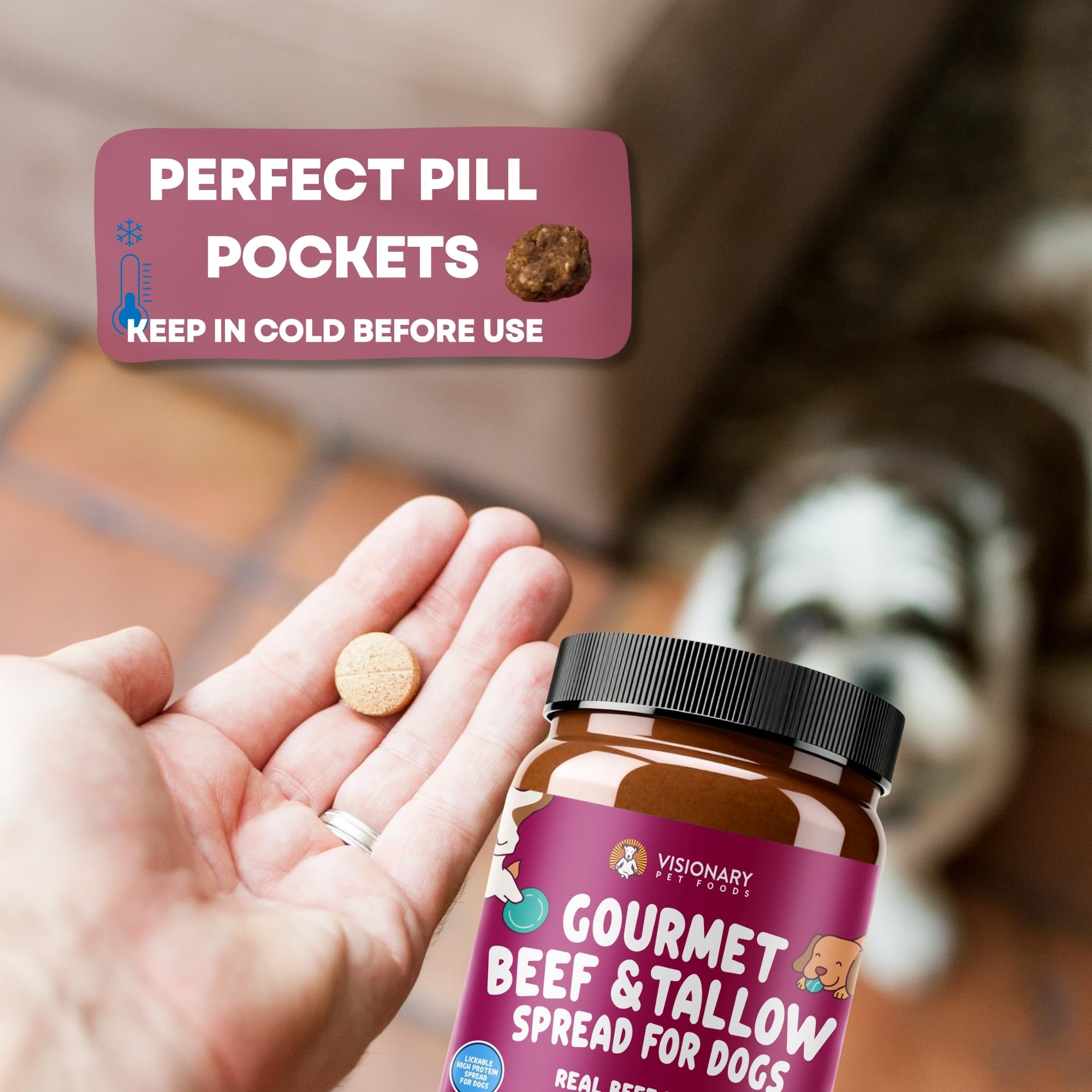Visionary Pet Foods Beef Spread offers a safe option without artificial additives.