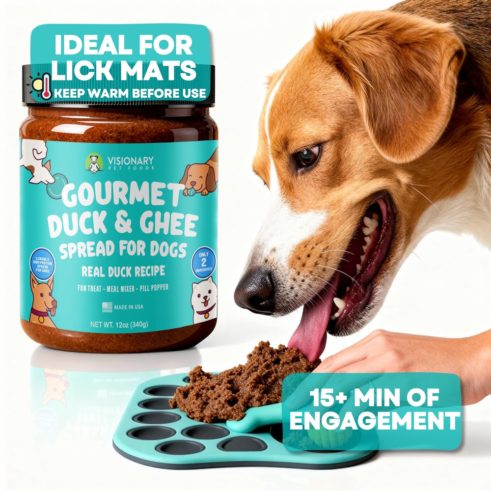 Pill pockets using Visionary Pet Foods Duck Meat Spread for easier med administration.