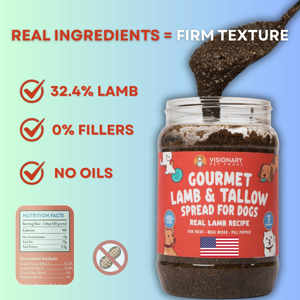 Close-up of Visionary Pet Foods Lamb Tallow Meat Spread texture