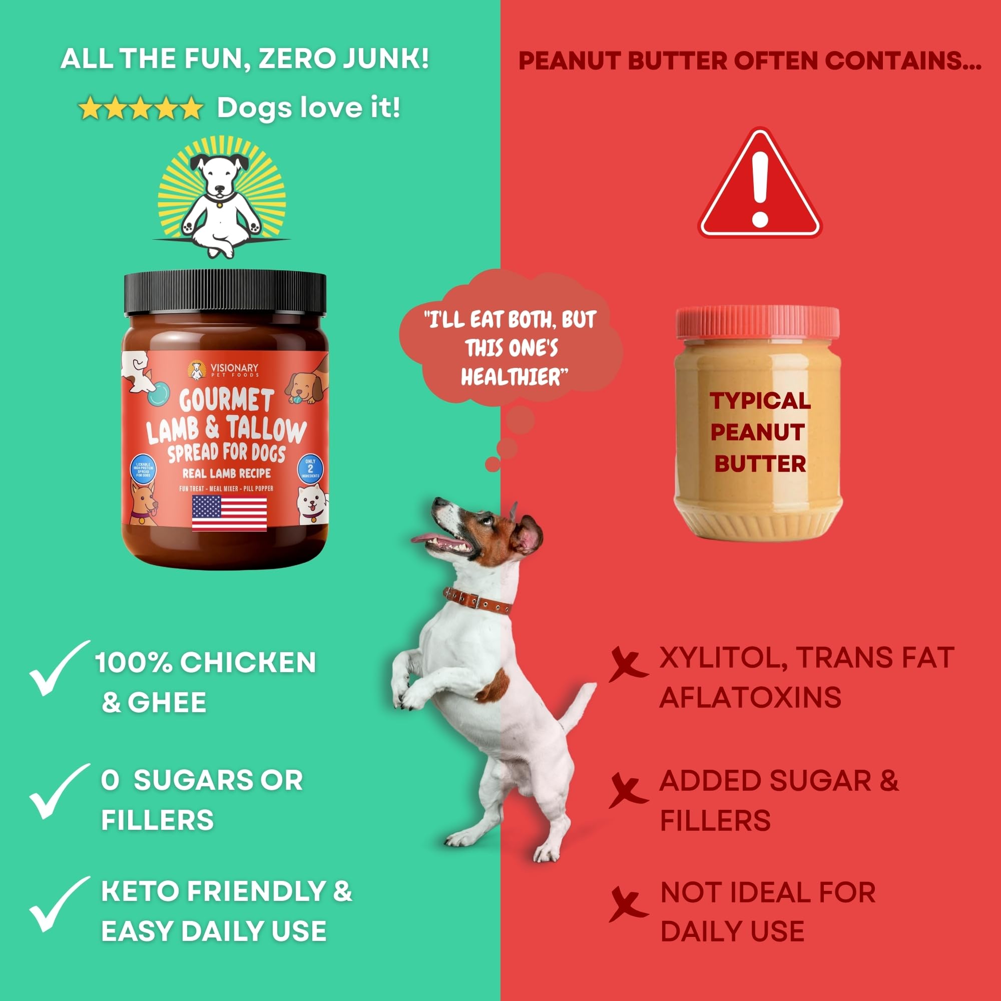 Chew toy filled with Visionary Pet Foods Meat Spread for enrichment