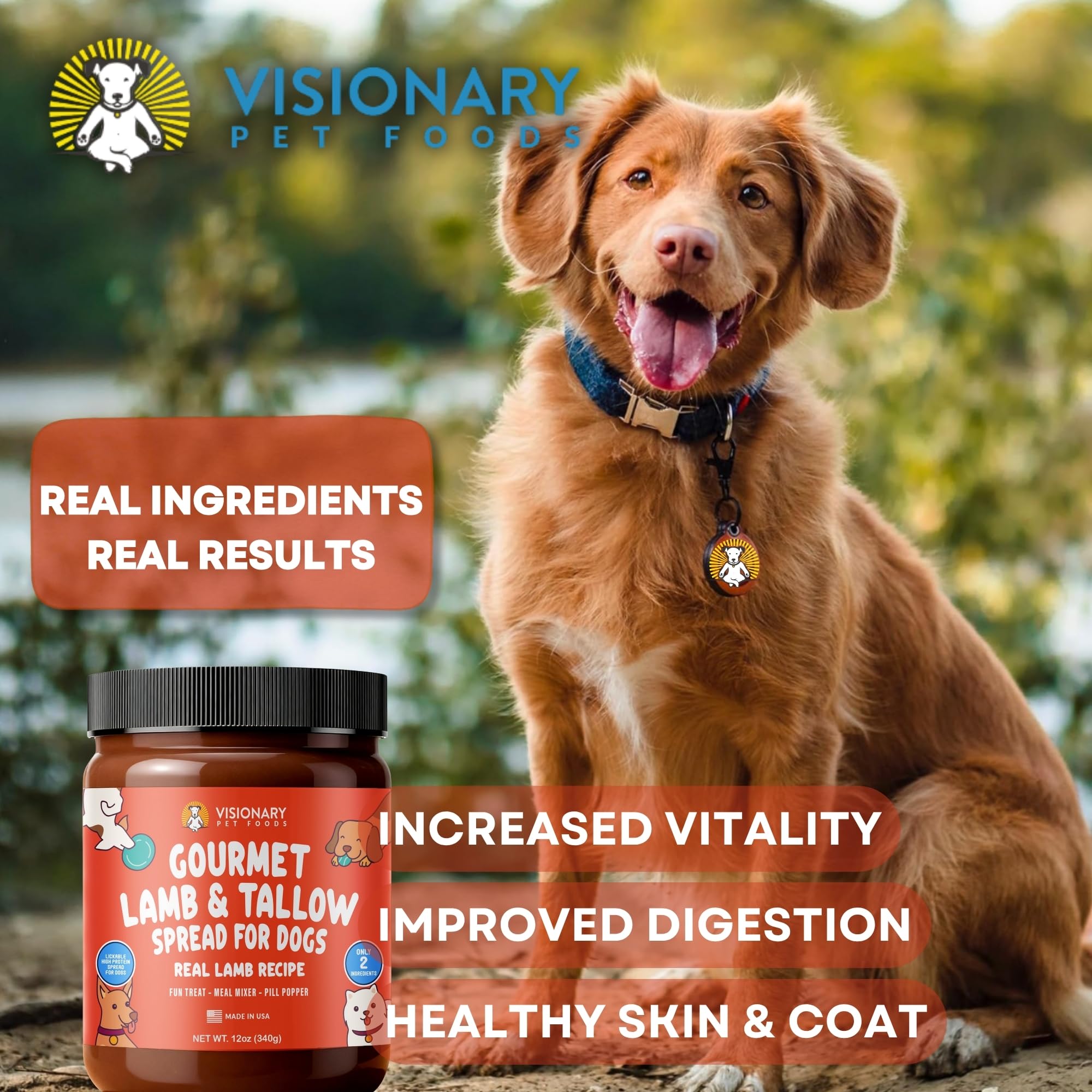 Close view of Visionary Pet Foods Meat Spread on a lick mat for enrichment