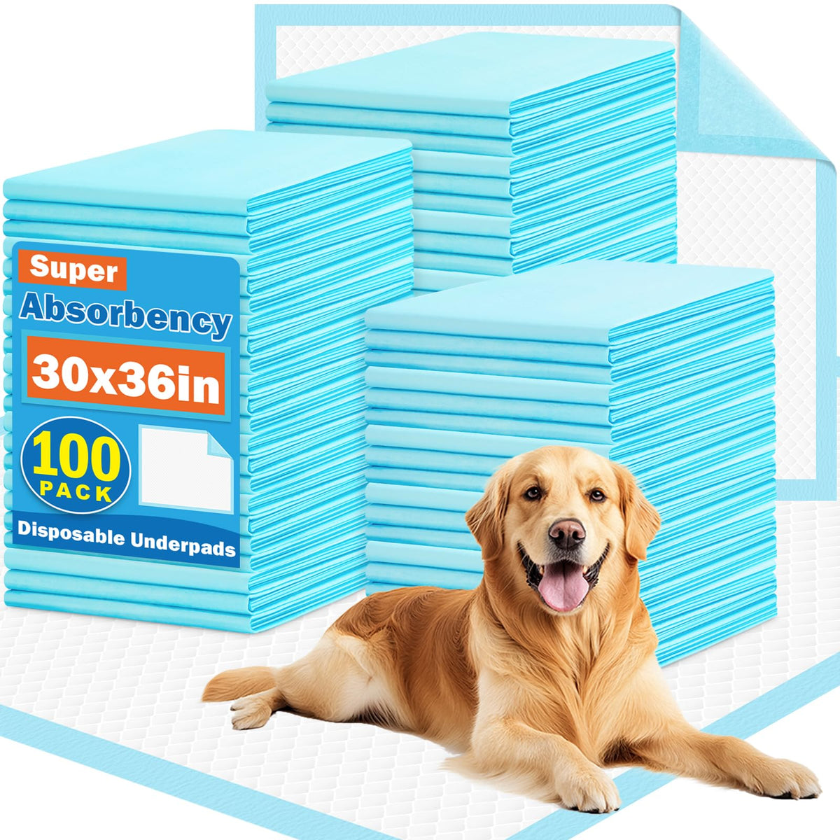 Visrie 100-pack XL dog pee pad for large-area housebreaking