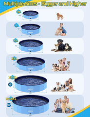 VISTOP Jumbo Foldable Dog Pool drain-valve facilitates easy cleanup after use.