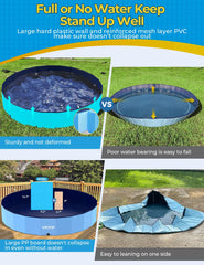 VISTOP Jumbo Foldable Dog Pool open-top demonstrates quick setup without pumps.