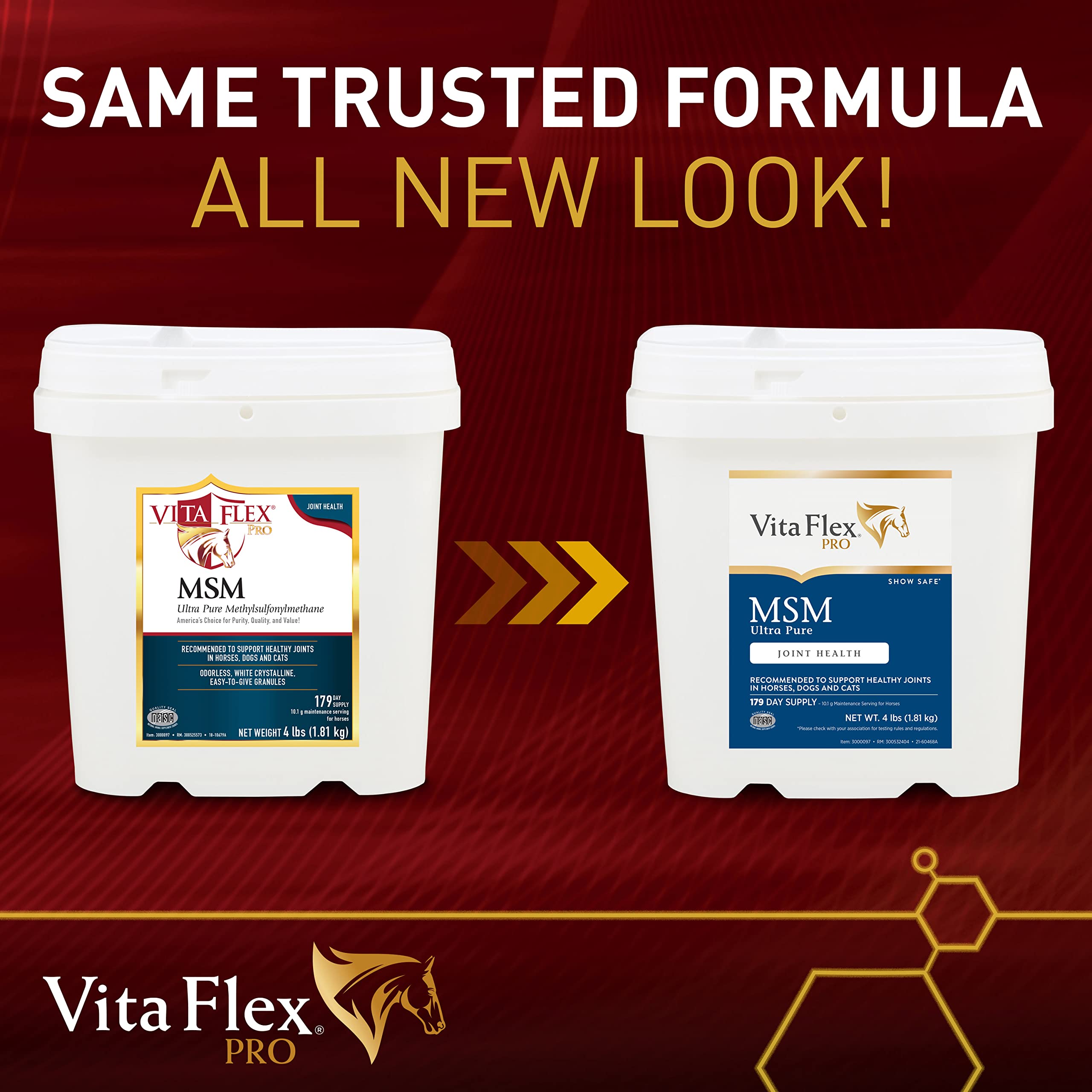 Vita Flex MSM Ultra Pure Joint Supplement for dogs supports mobility and comfort.