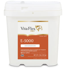 Vita Flex Pro E-5000 bottle front view highlighting antioxidant support for horses