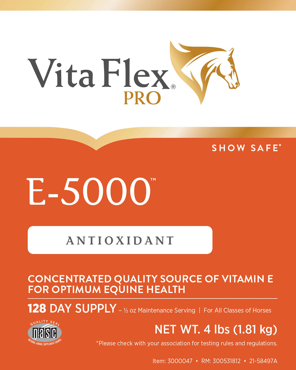 Measuring scoop with Vita Flex Pro E-5000 powder ready for use