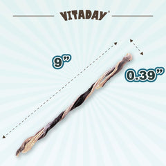 VITADAY dog jerky leathery texture close-up — durable, long-lasting chew.