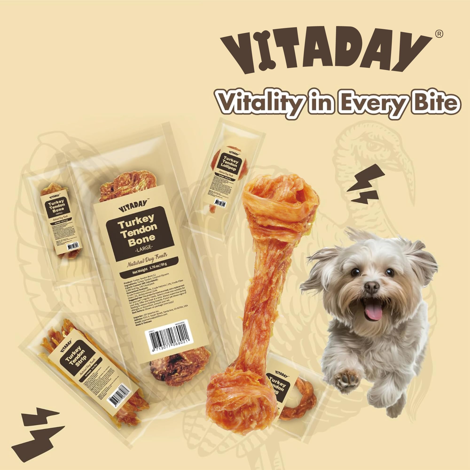 VITADAY large-dog chew supports extended chewing sessions for big breeds.