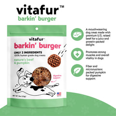 Vitafur Barkin Burger made-in-usa-label highlights domestic sourcing and quality.