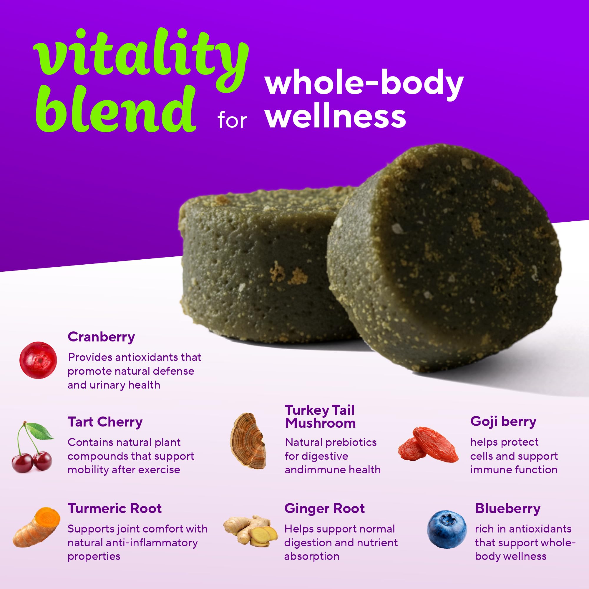 Bowl of VitaFusion chews ready to add to a dog’s meals.