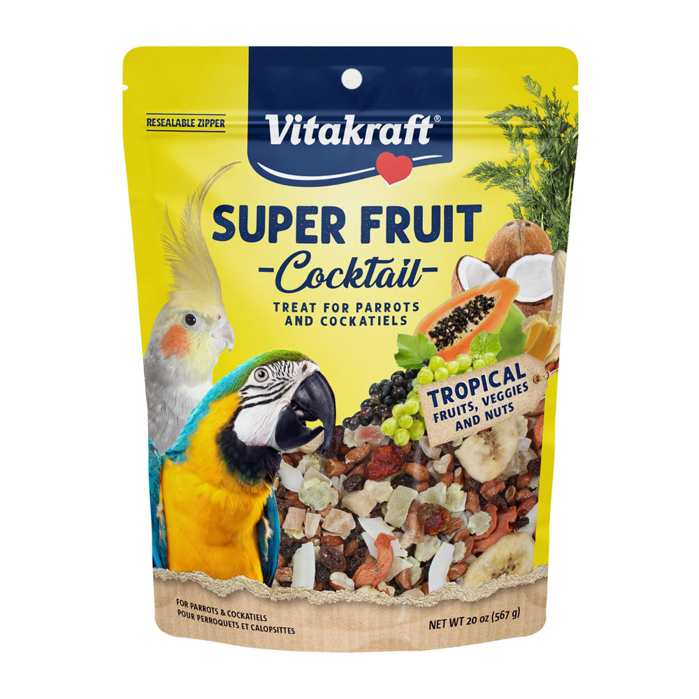 Vitakraft Fresh Super Fruit Cocktail pineapple bites for parrots enrichment and foraging