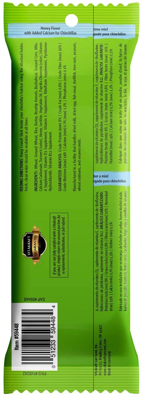 Vitakraft honey-flavor crunch sticks two sticks per pack ready for quick rewards